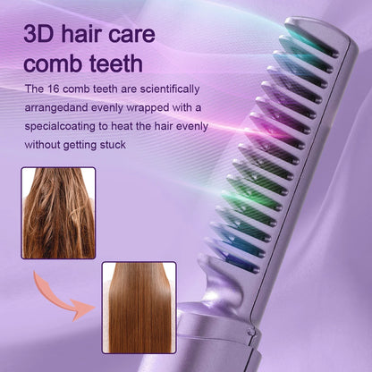 3 Levels Lazy Hair Straightening Comb 3D